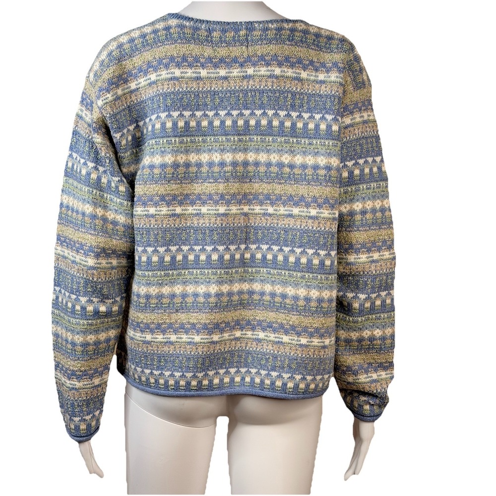 Vintage Alps Fine Womens Apparel Cardigan Sweater Made in USA Multicolor SZ-M - Picture 14 of 16